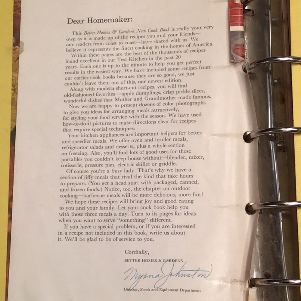 VTG‎ Better Homes and Gardens New Cookbook 5th Printing 1960s Ring Binder - Picture 10 of 16
